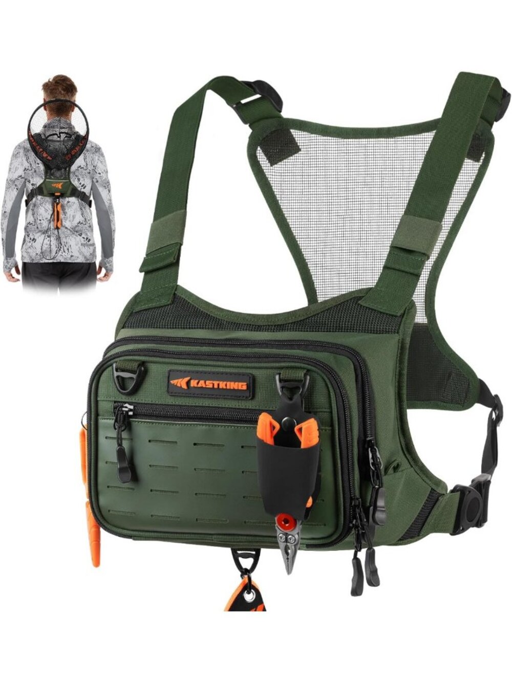 Water-Resistant Fishing Chest Pack | Lightweight Fishing Bag for Men & Women